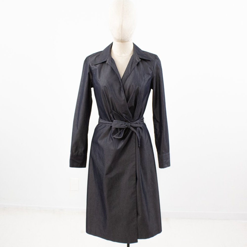 Banana Republic 6 Italian Chambray Midi Wrap Dress - Picture 4 of 10